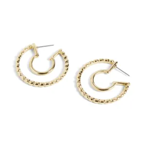 Gold Cool Hoop Earrings - Final Sale