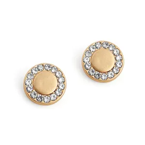 Gold Stud with Stones Earrings