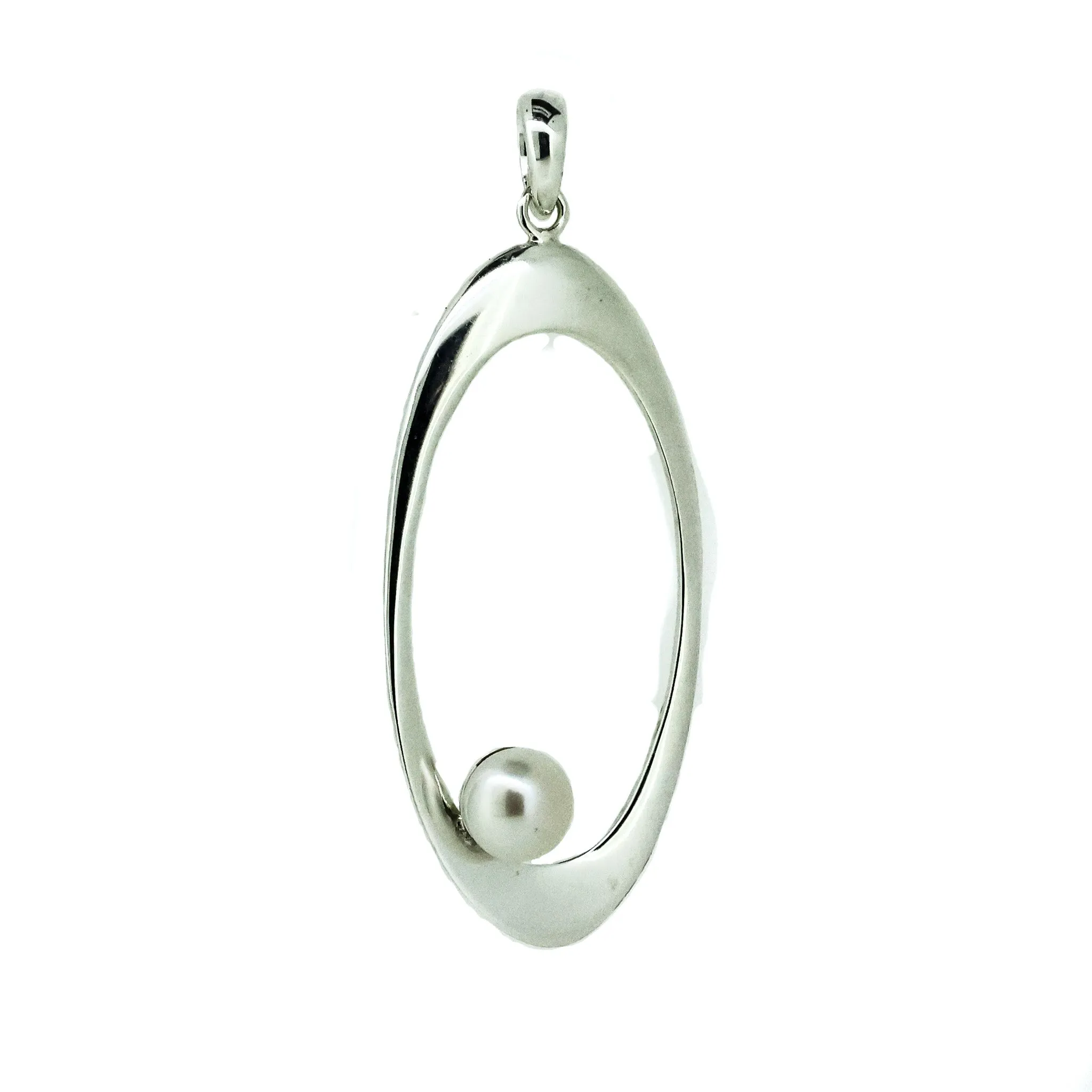 Halo Pearl Pendant Large