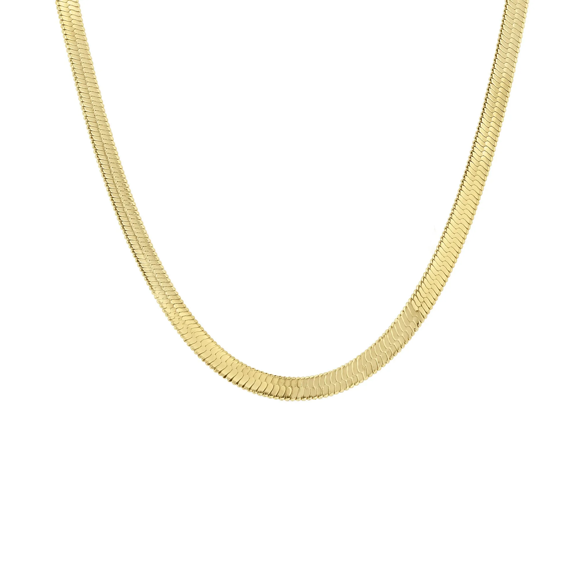 Hudson Stainless Steel Herringbone Chain Necklace