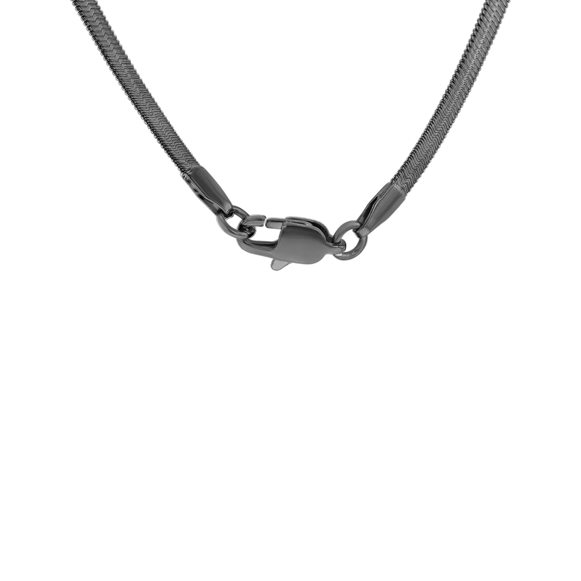 Hudson Stainless Steel Herringbone Chain Necklace