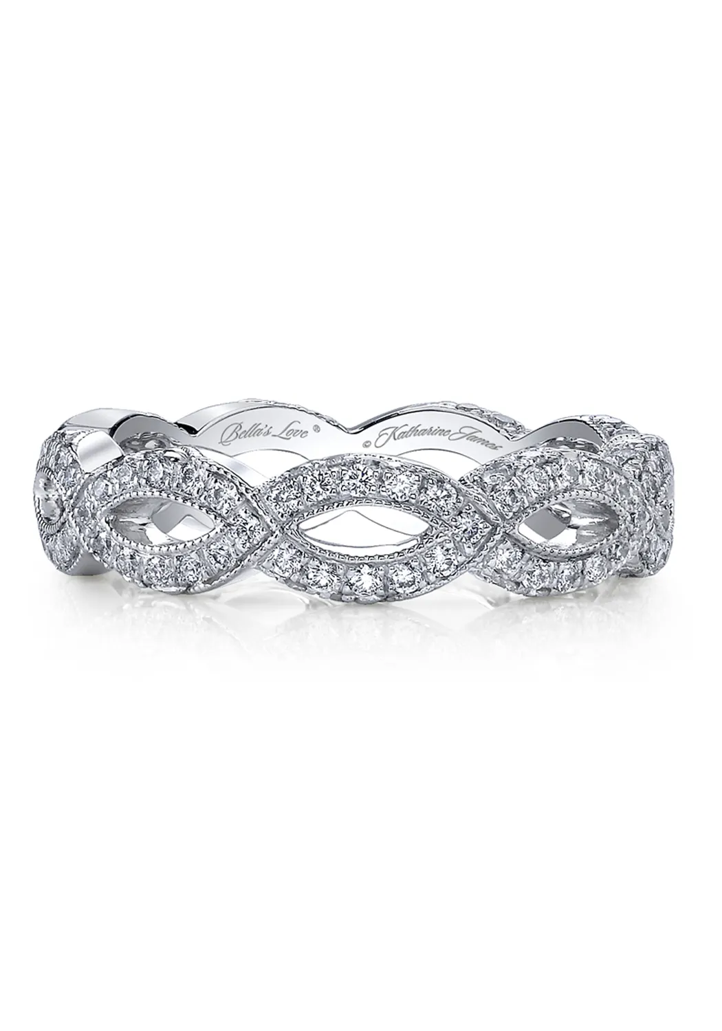 Katharine James Bella's Love Pavé Ribbon Diamond Band