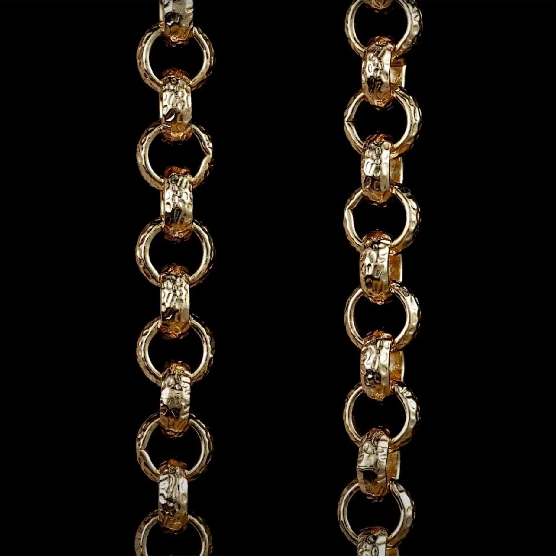 Kids 12mm Gold Filled Diamond Cut Pattern Belcher Bracelet 6 Inch