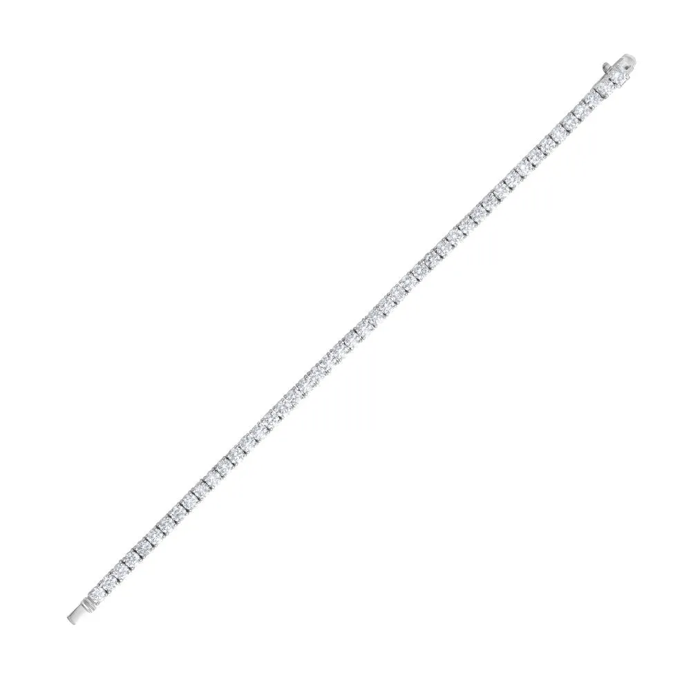 Lab Grown Diamond Tennis Bracelet (9.00 ct.) 4.00mm 4-Prongs Setting in 14K Gold