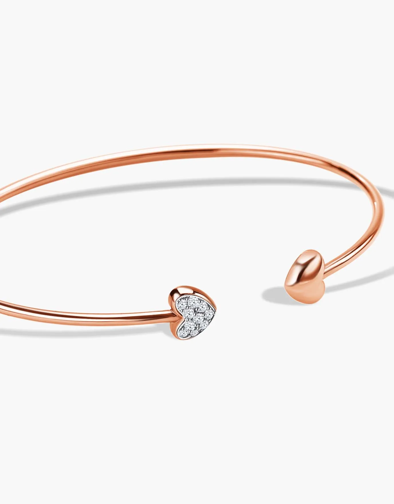 LVC Charmes Wire Heart Diamond Bangle