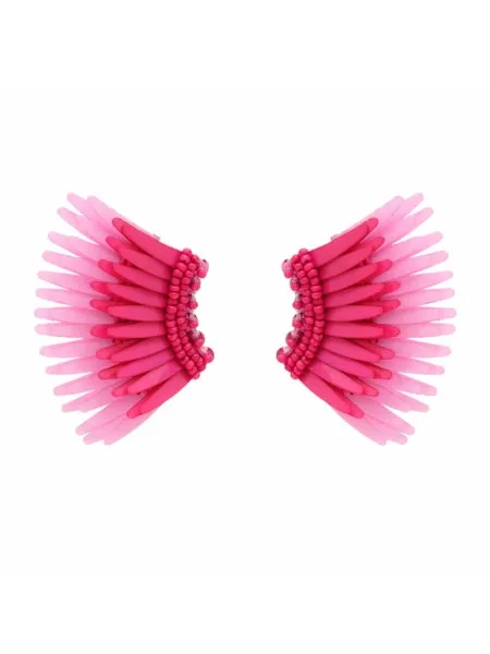 Mignonne Gavigan Mini Madeline Earrings in Garnet/Pink