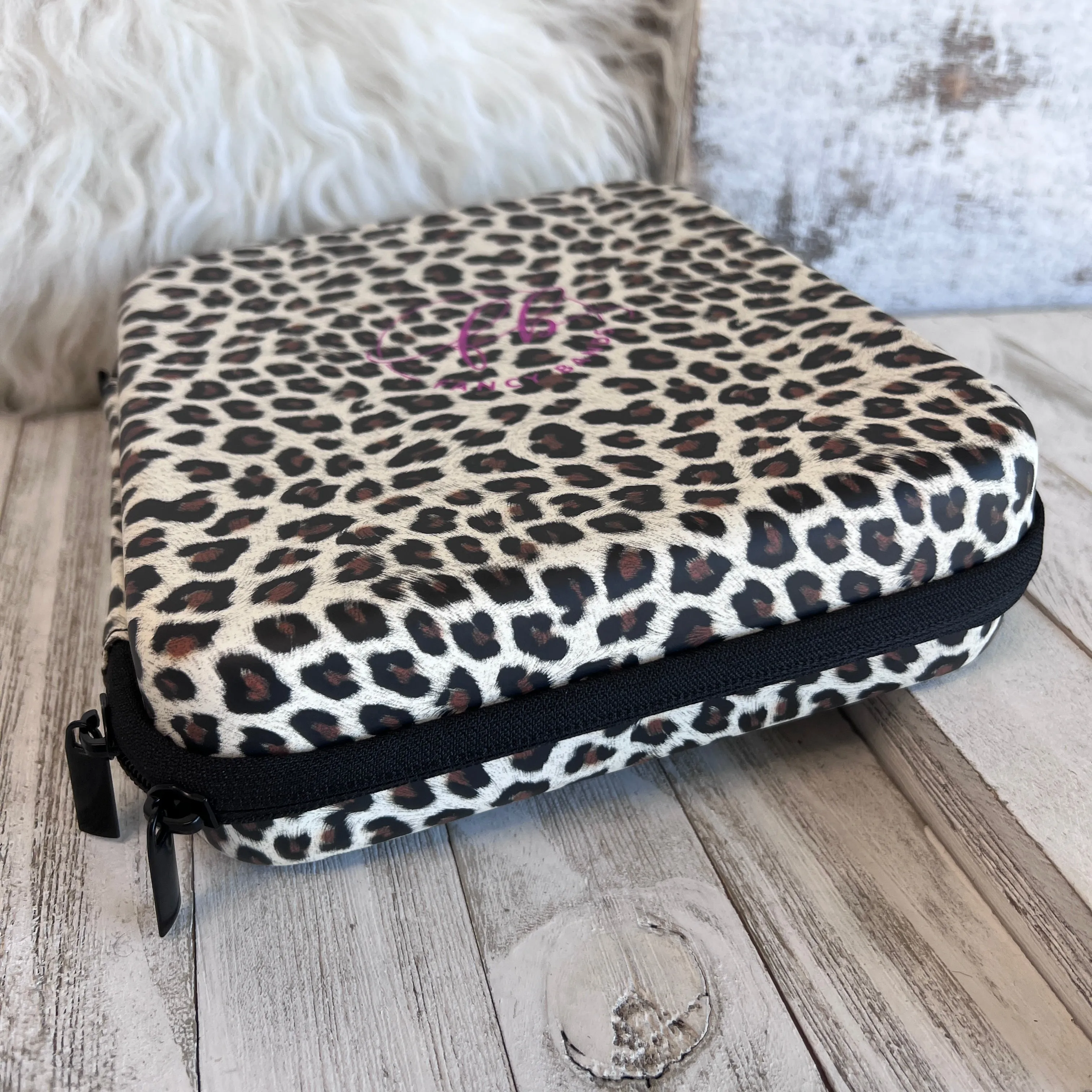 Mini  Leopard Print Fancy Band Storage Case