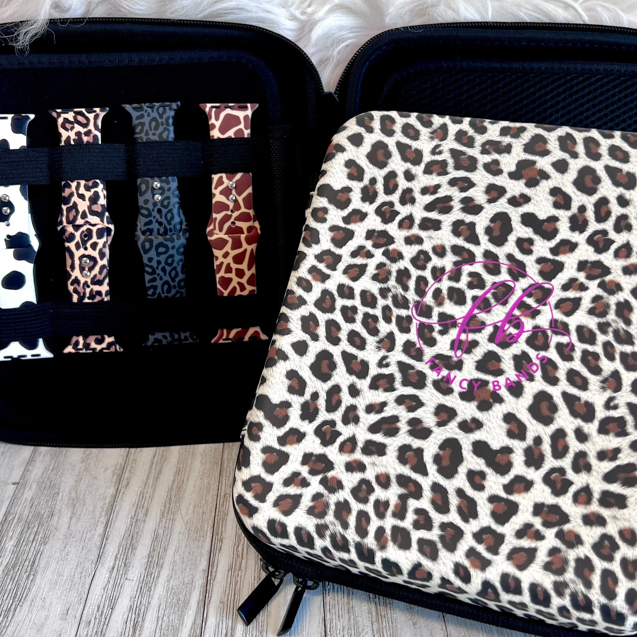 Mini  Leopard Print Fancy Band Storage Case