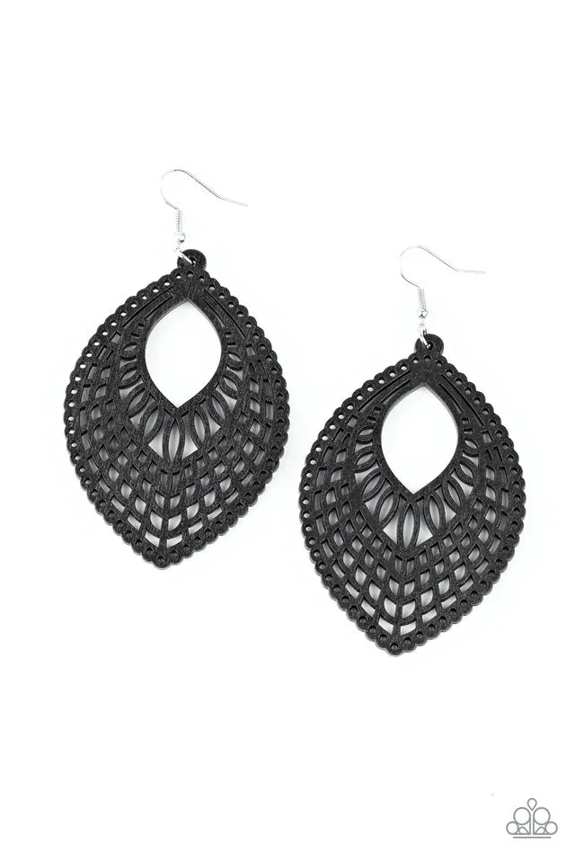 Paparazzi Earring ~ One Beach At A Time - Black