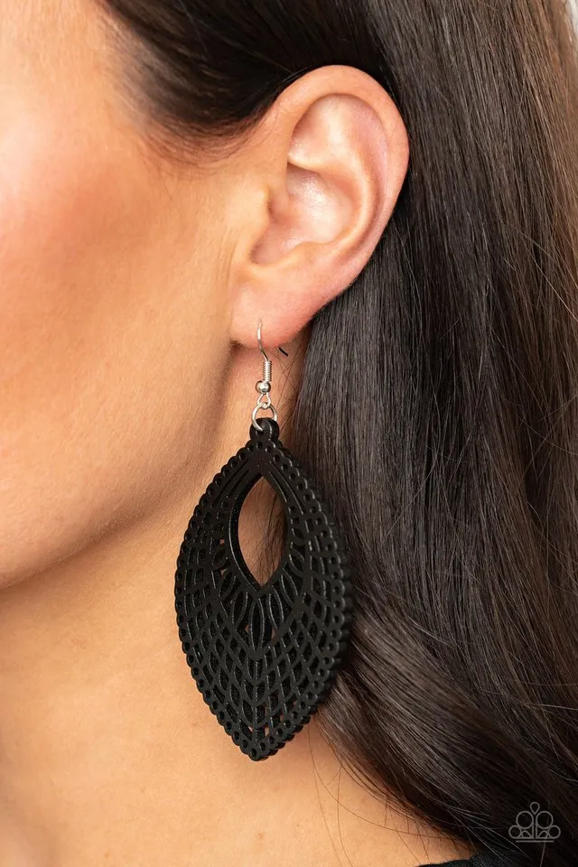 Paparazzi Earring ~ One Beach At A Time - Black