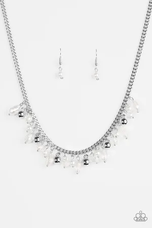 Paparazzi Necklace ~ Glammed If I Do, Glammed If I Dont - White