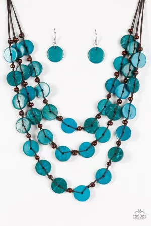 Paparazzi Necklace ~ Tiki Tango - Blue