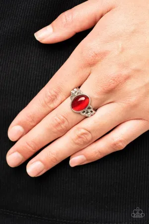 Paparazzi Ring ~ Crystals and Cats Eye - Red