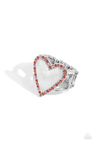 Paparazzi Smitten Shimmer Orange Ring