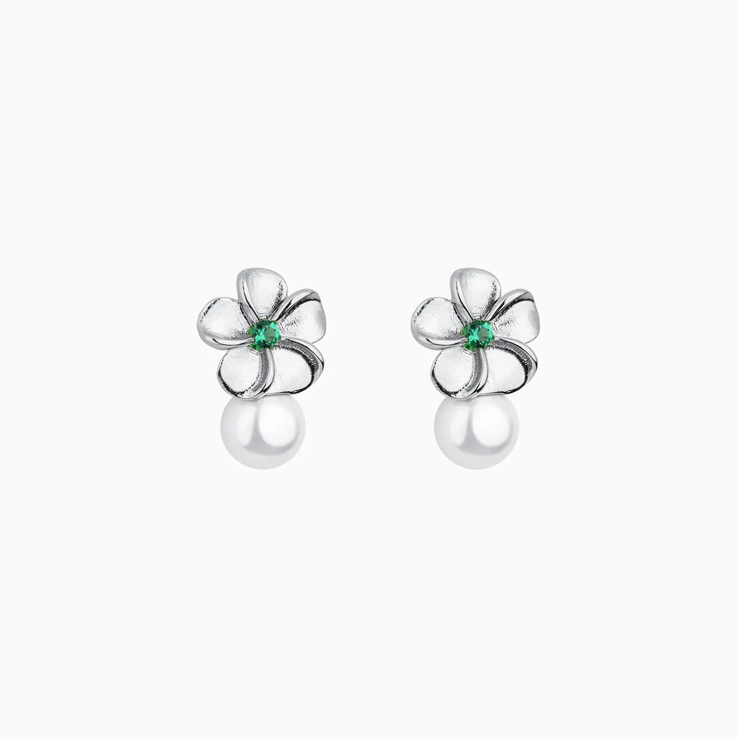 Pearl Flower Studs