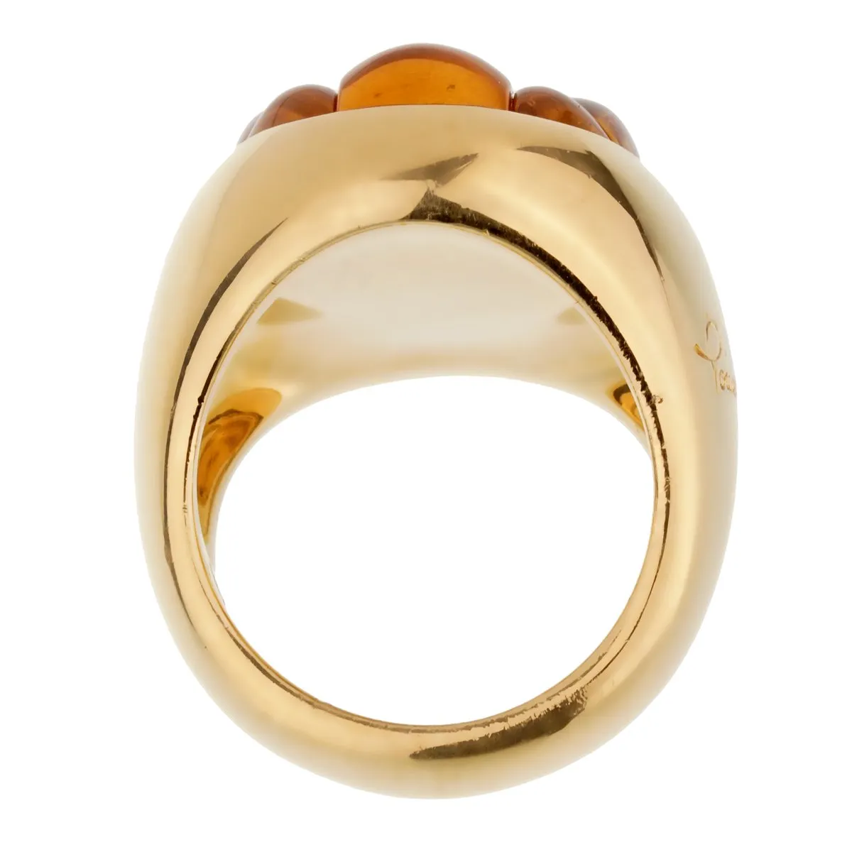 Pomellato 16 Carat Citrine Yellow Gold Cocktail Ring Sz 7 1/4