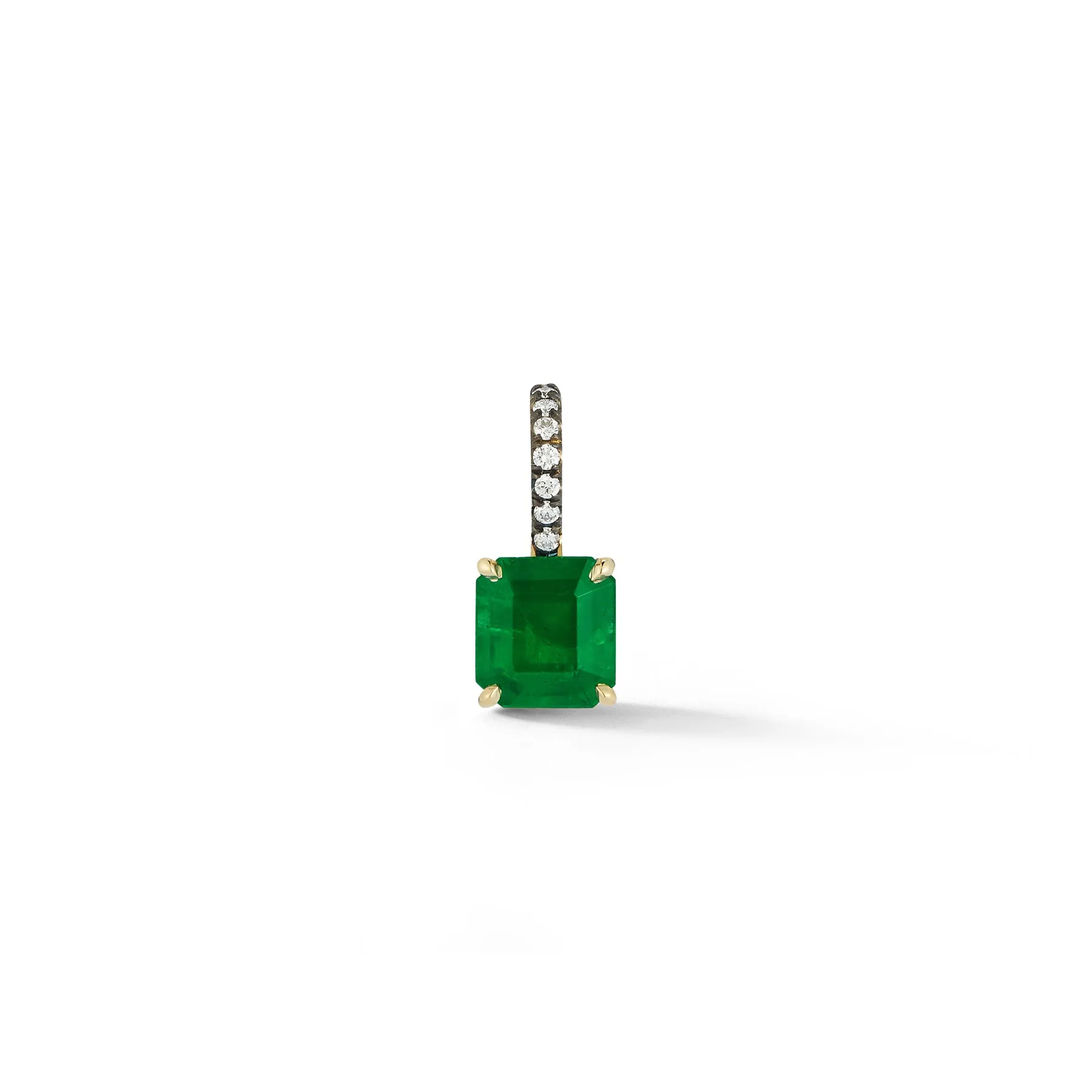 Prive Emerald Radiant and Diamond Charm