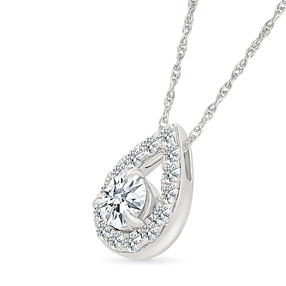 "Radiant Tear" Diamond Pendant