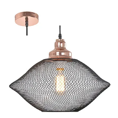 Radiant Lighting RP294 Pendant 360mm Matt Black/Copper PF204E27MBLK /CP