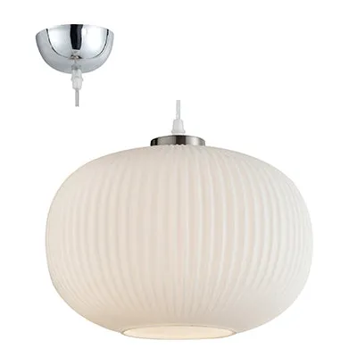 Radiant Lighting RP335 Pendant E27 300mm Glass PF0021WH