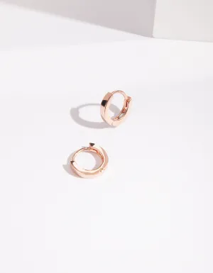 Rose Gold Plated Classic Huggie Earring