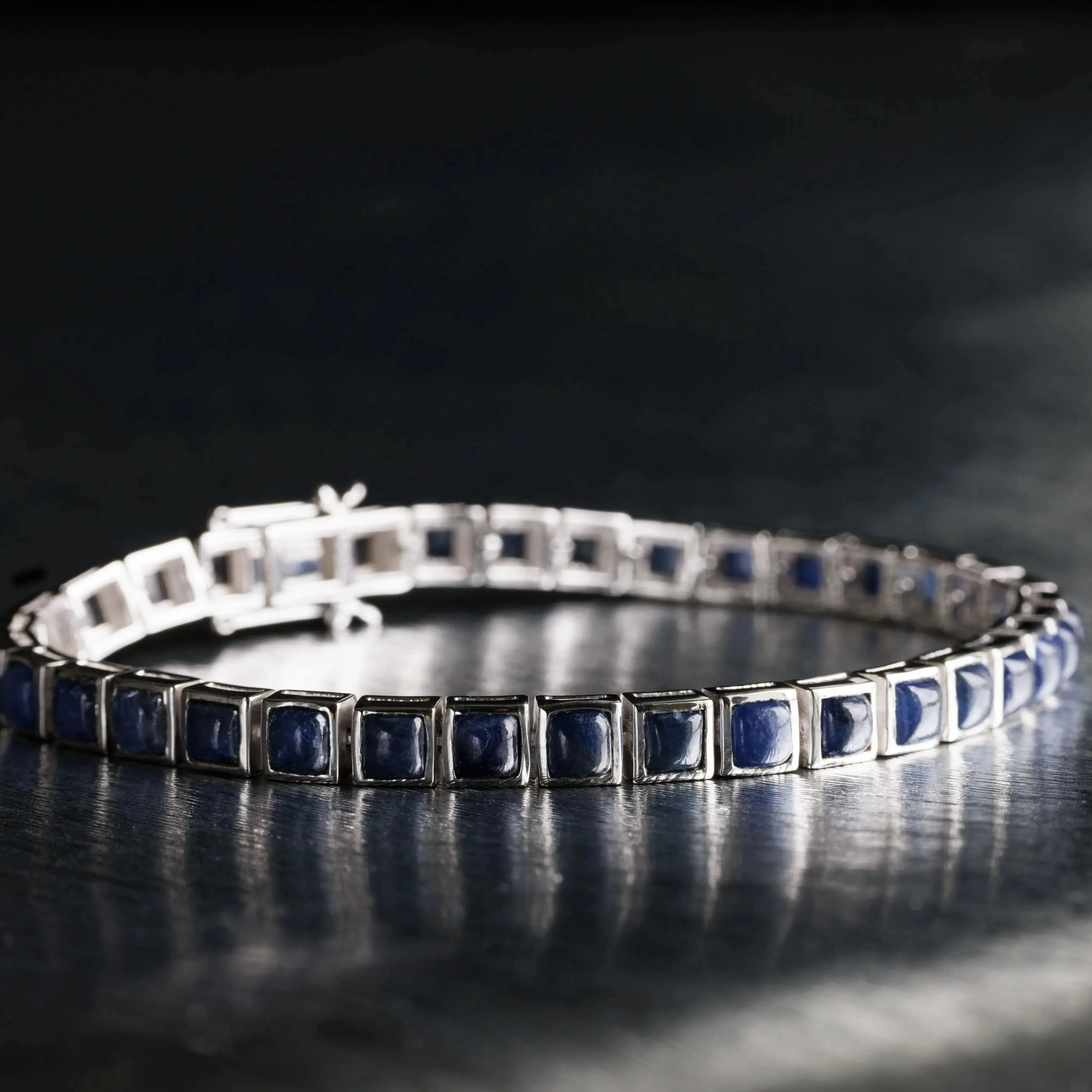 Sapphire - Silver Tennis Bracelet I