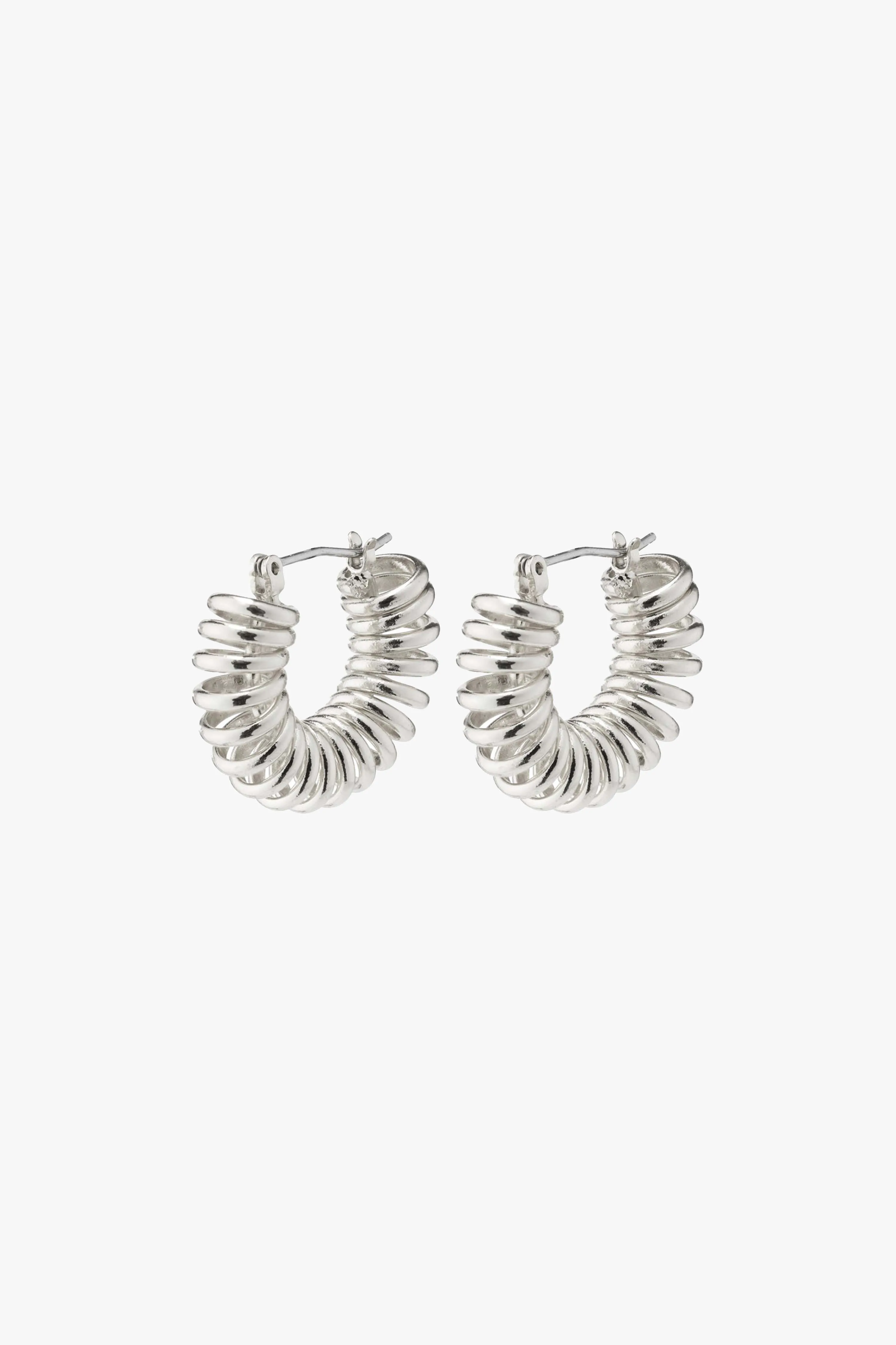 Sara Small Spiral Hoop EOL Earrings Silver