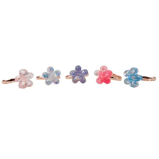 Shimmer Flower Ring Set