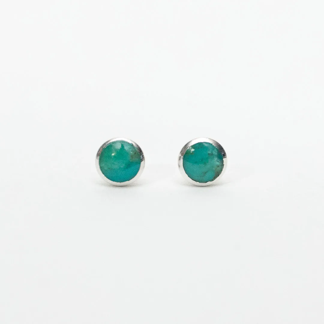 Silver 4mm Round Stone Studs