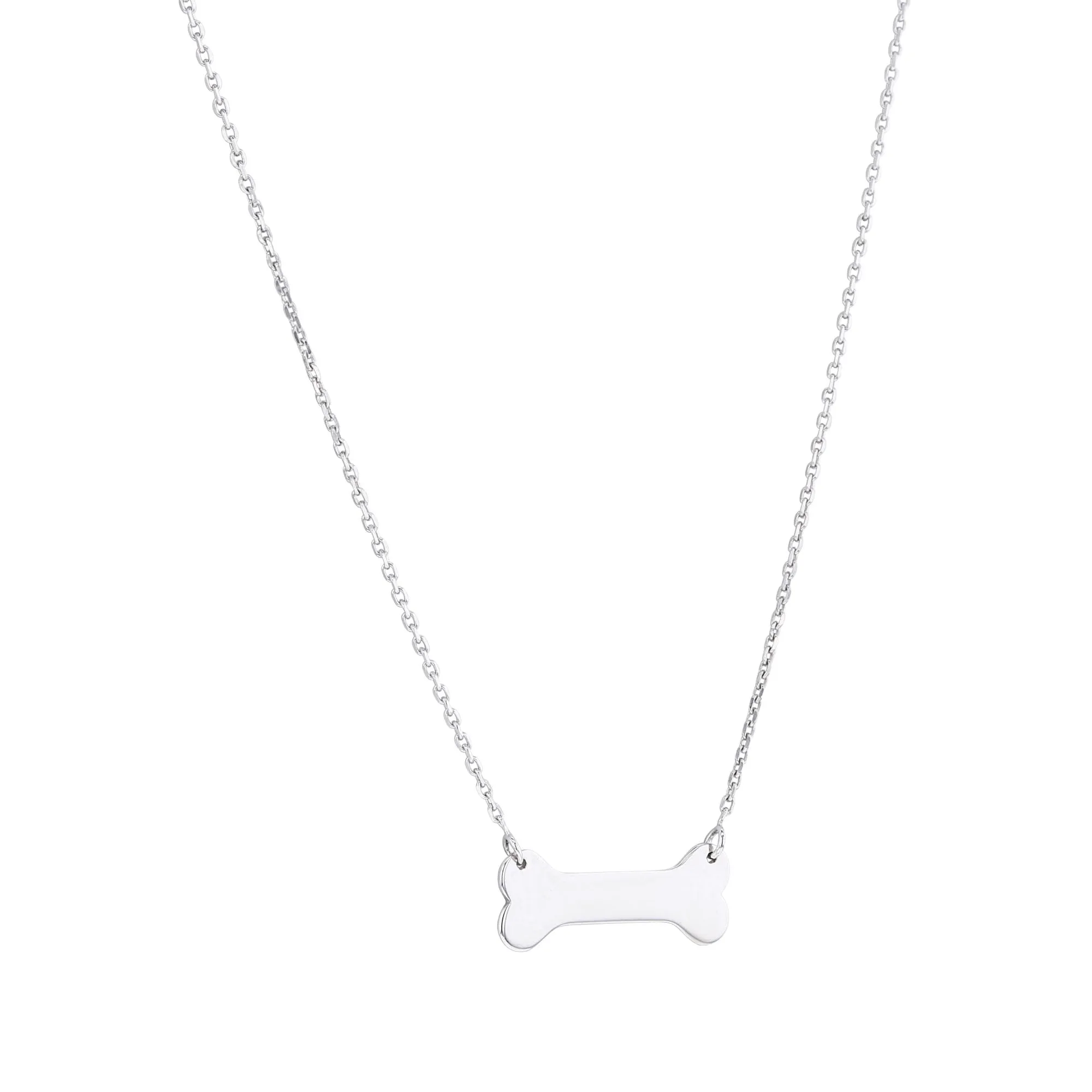 Silver Dog Bone Necklace