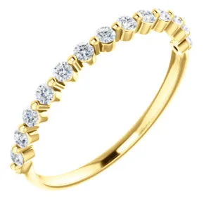 Single Prong Diamond Anniversary Band