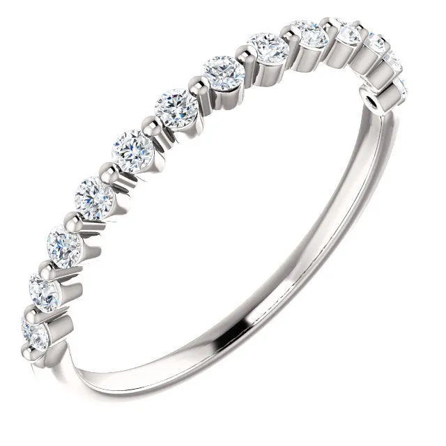 Single Prong Diamond Anniversary Band