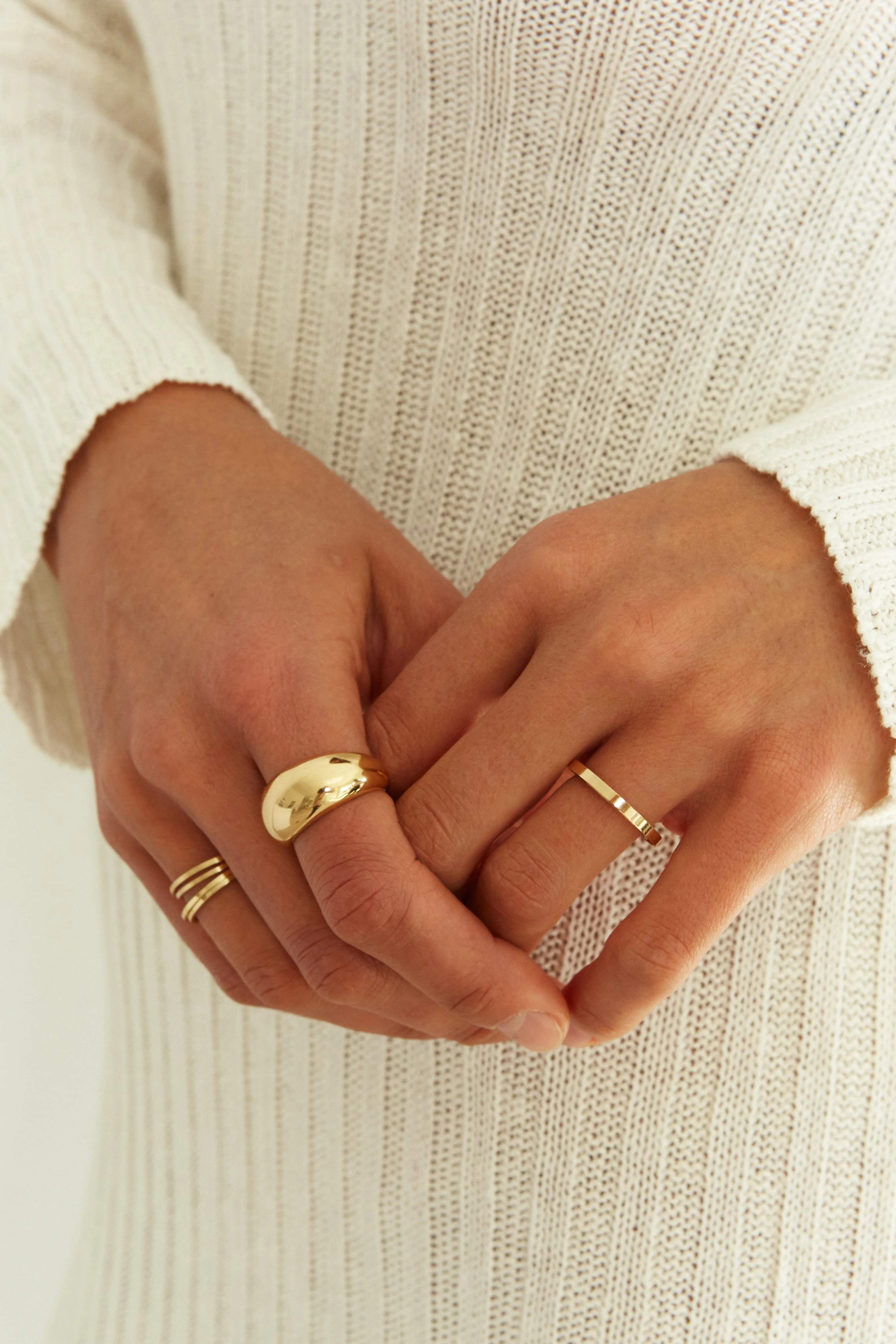 Small Gold Orb Ring