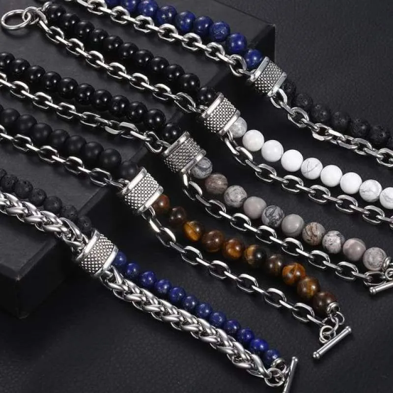 Sons of Odin Beaded Chain Bracelet - 6 Colors