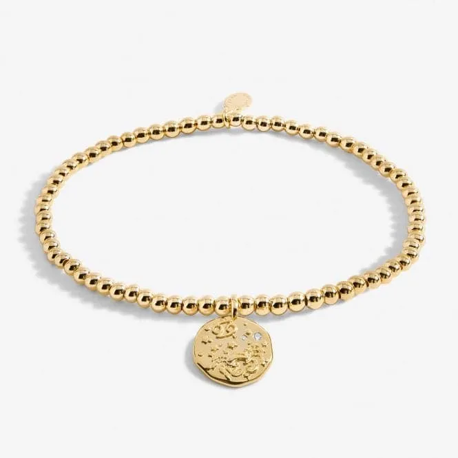 Star Sign A Little Cancer Gold Plated 17.5cm Stretch Bracelet 6805