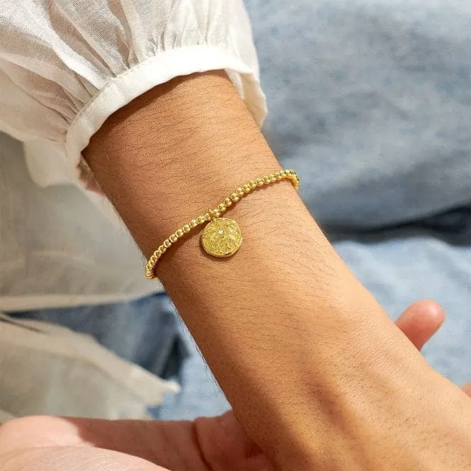 Star Sign A Little Leo Gold Plated 17.5cm Stretch Bracelet 6795