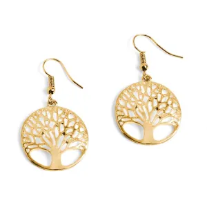 Tree of Life - Gold  Dangle Earrings