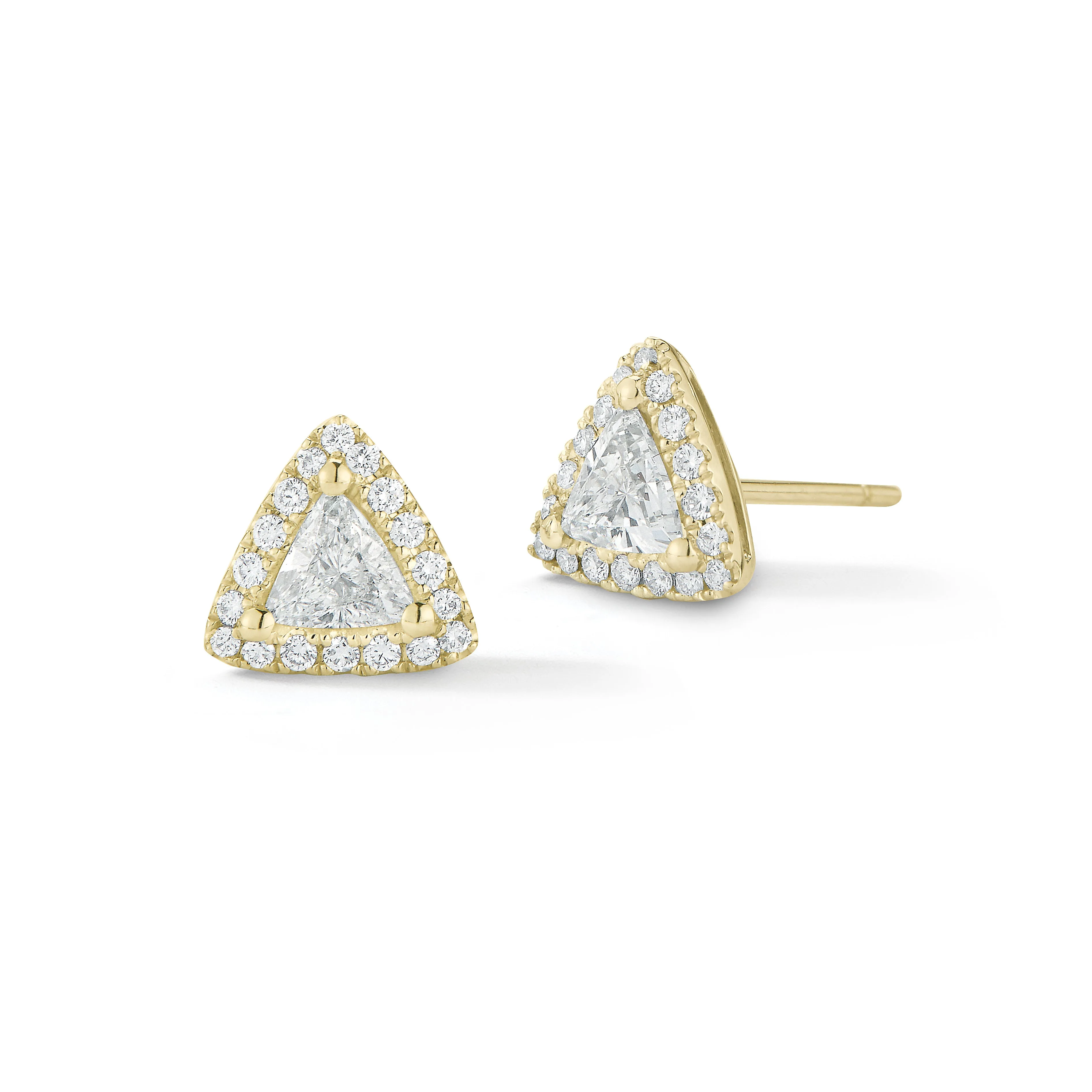 Triangle-shaped Diamond Earrings