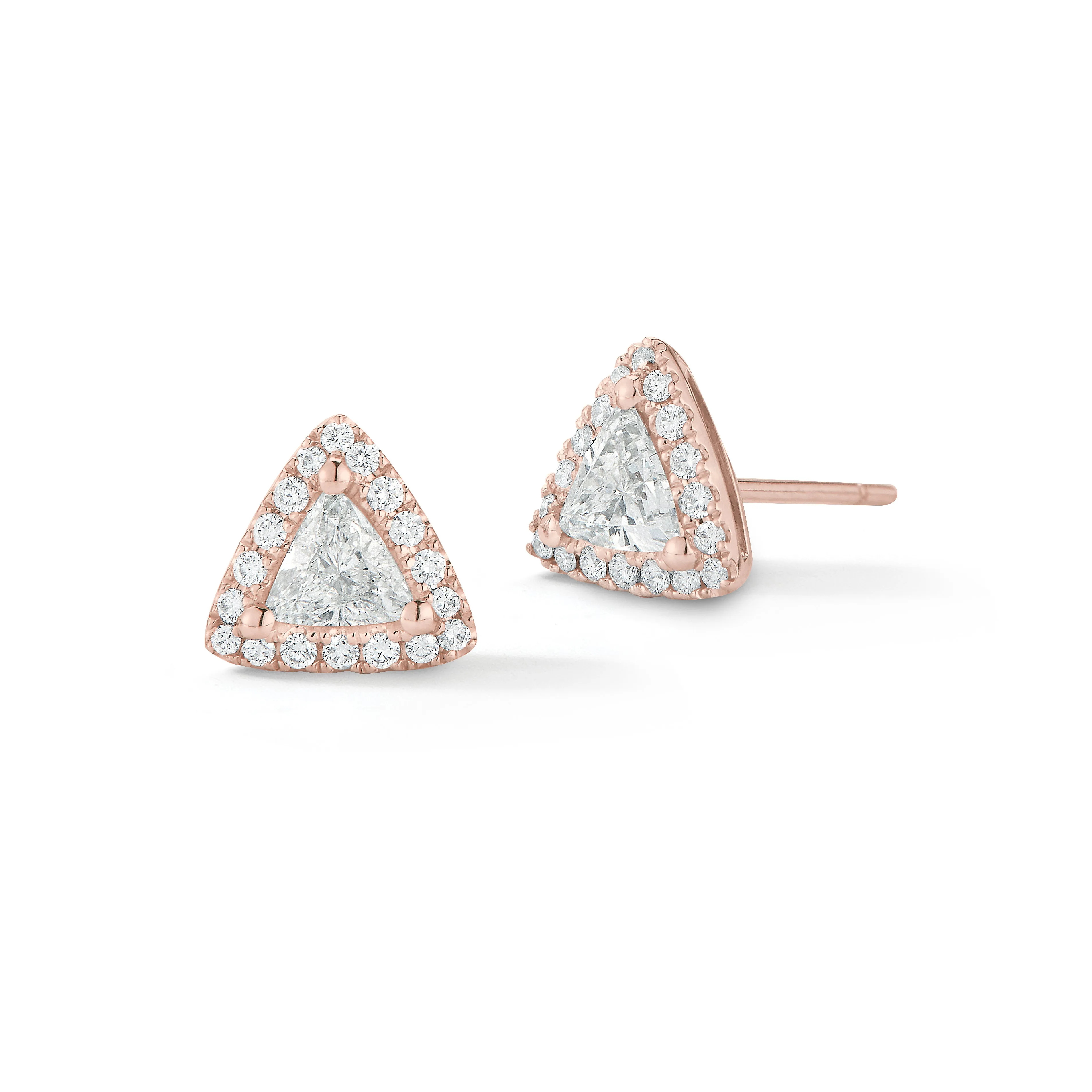 Triangle-shaped Diamond Earrings