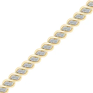 Twirl Gold & Diamond Bracelet