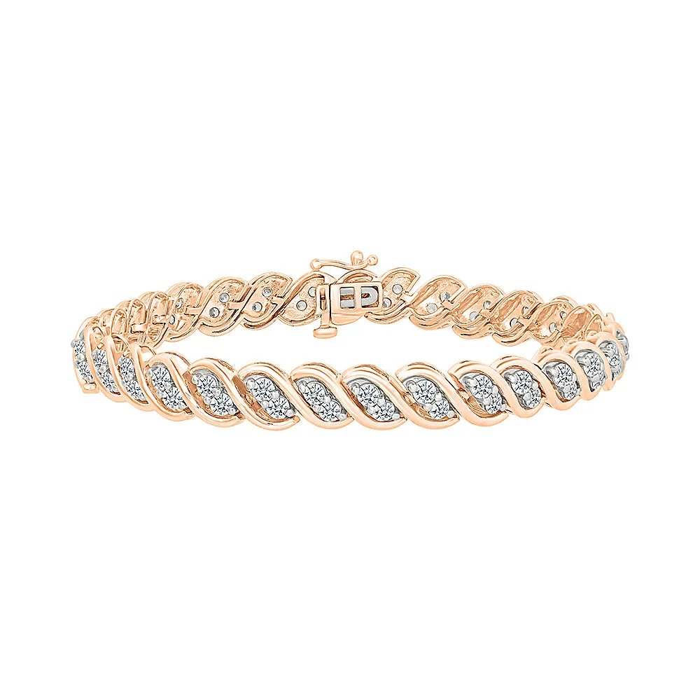 Twirl Gold & Diamond Bracelet