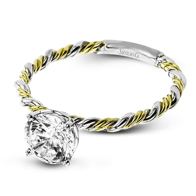 Twist Wedding Set Rings in 18K gold