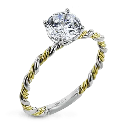 Twist Wedding Set Rings in 18K gold