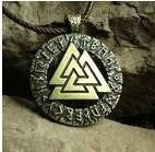 Valknut Amulet Norse Viking Warrior Necklace N016