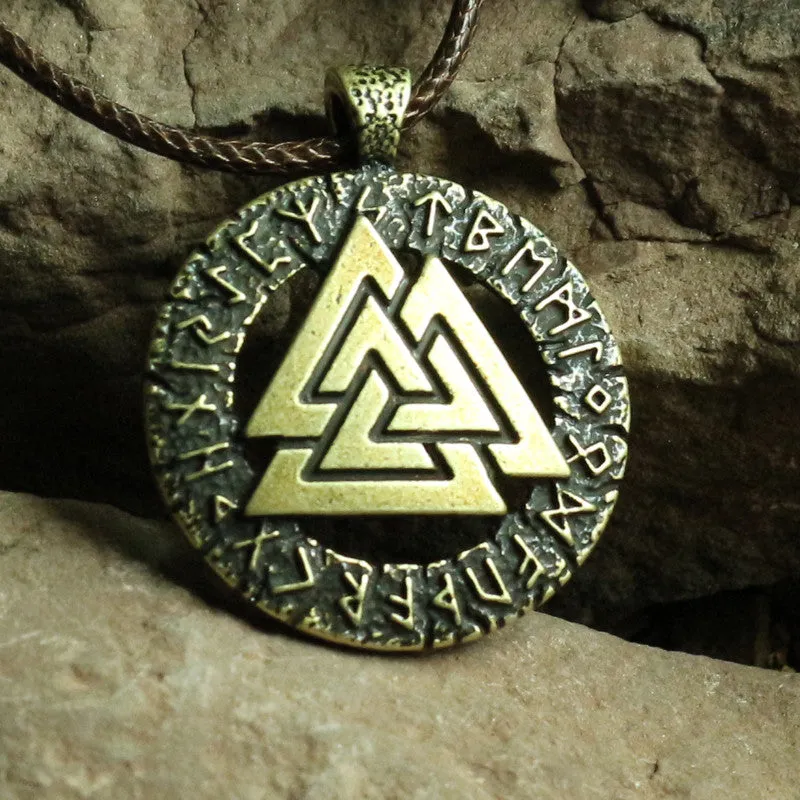 Valknut Amulet Norse Viking Warrior Necklace N016