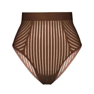 VERTIGO HI WAISTED BRIEF - COCOA