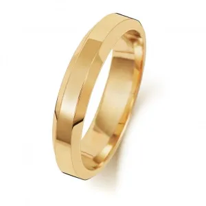 Wedding Band 18ct Wedding Bevelled Edge Ring WQ144H