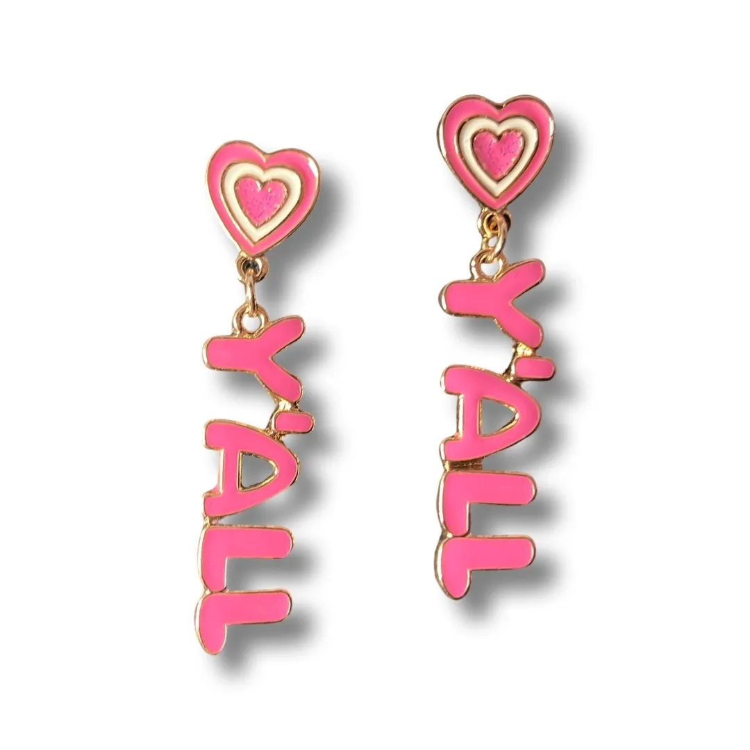 Yall Heart Earrings