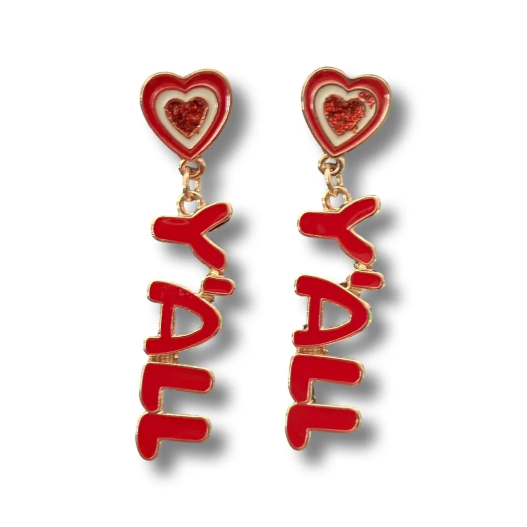 Yall Heart Earrings