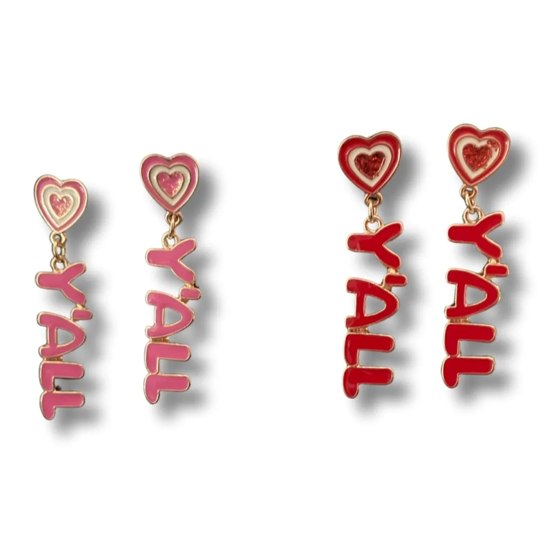 Yall Heart Earrings